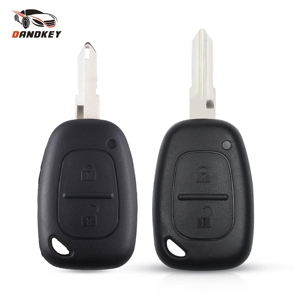 Dandkey 2 Button Remote Car Key Shell Cover Fob Case For Vauxhall Opel Vivaro For Renault Movano Trafic Kangoo Blank Uncut Blade