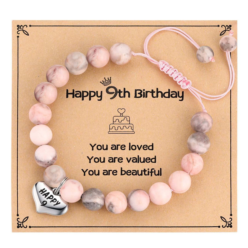 Alles Gute zum Geburtstag für 5-25 Jahre alte Mädchen, Geburtstag geflochtene Perlen Armbinde für ändern 5 bis 25 Tochter Enkelin Nichte: Dunkelgrün