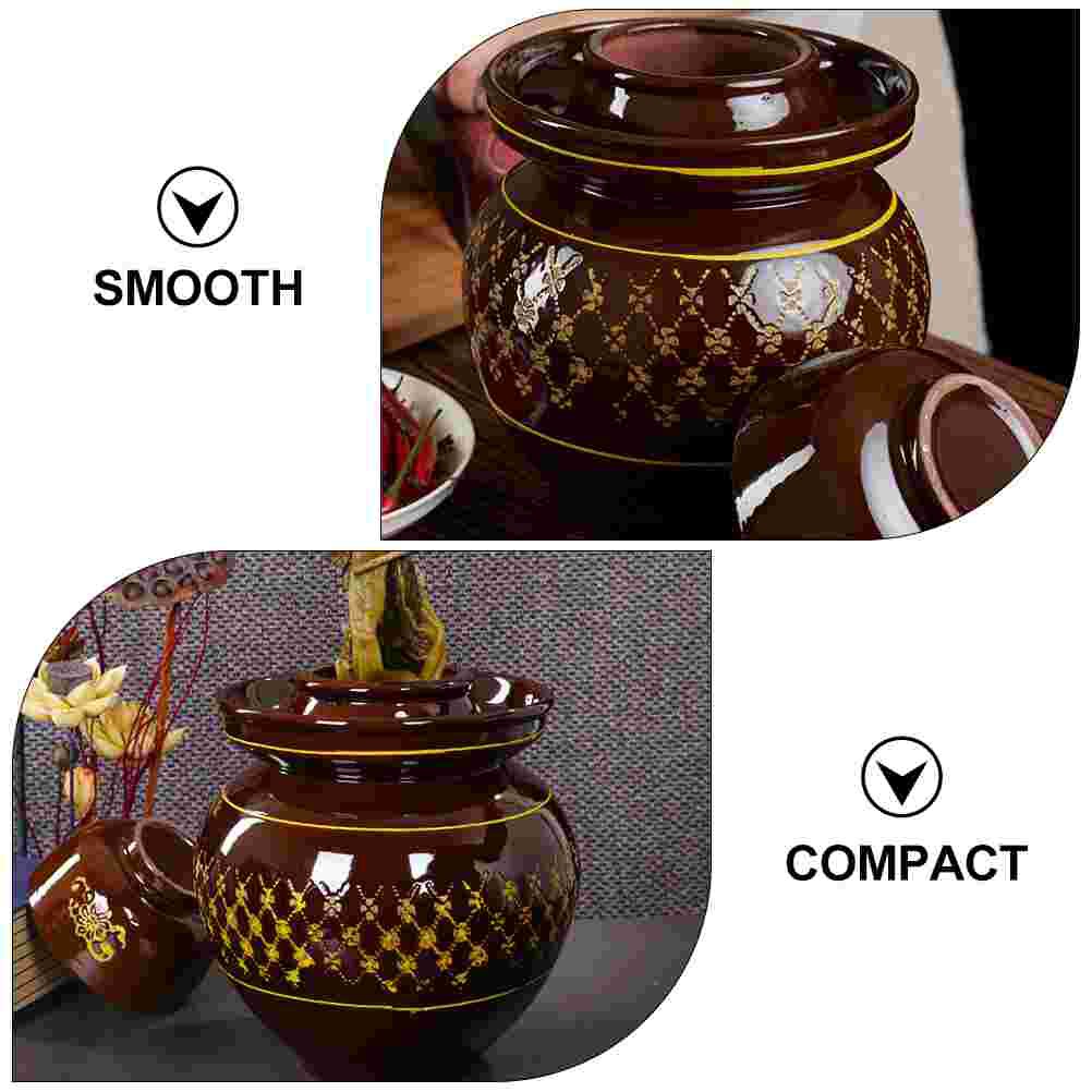 Ceramic Pickle Jar Storage Tank Food Storage Jar Kitchen Sealing Pickles Can