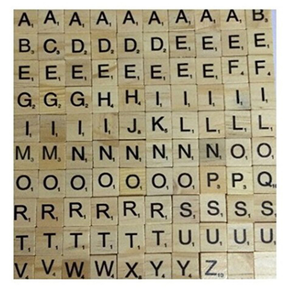 100 Stck Holz Englisch Alphabet Puzzle Spielzeug DIY Zahlen Buchstaben Puzzle Entwickeln Baby Intelligente FrüHenne Bildung Spielzeug für freundlicher