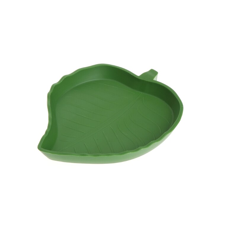 Krybdyr vand mad skål skål plast blad form gekko orm feeder