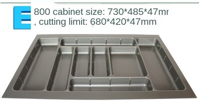 Kitchen Cabinet Chopsticks Tableware Storage Box Plastic Drawer Internal Lattice Partition Tray ABS Drawer Cutlery Tray: Clear