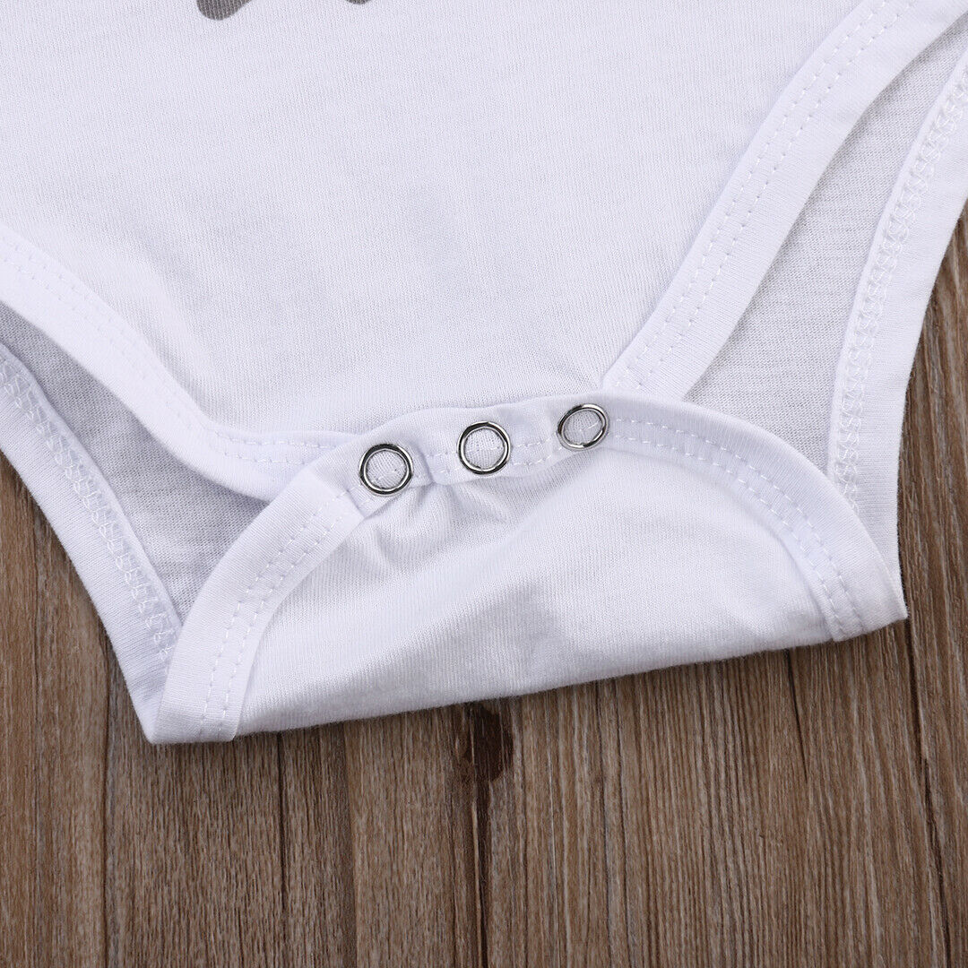 0-24M Baby Boys White Game Machine Bodysuit Kids Casual Jumpsuit Girls Outfits Infant Clothes Set