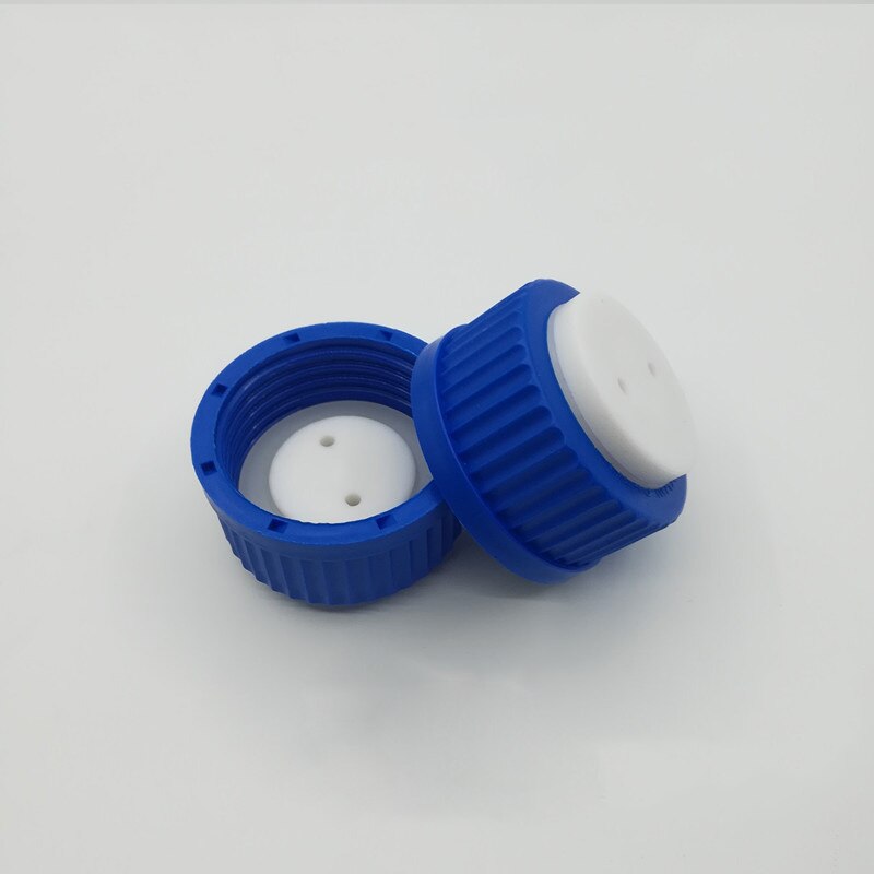 Blauwe Draad Cap Met 1 Gat/2 Gat/3Hole Plastic Schroefdop Met Schroefdraad Bezel Ring, mobiele Fase Vloeibare Fles Cap