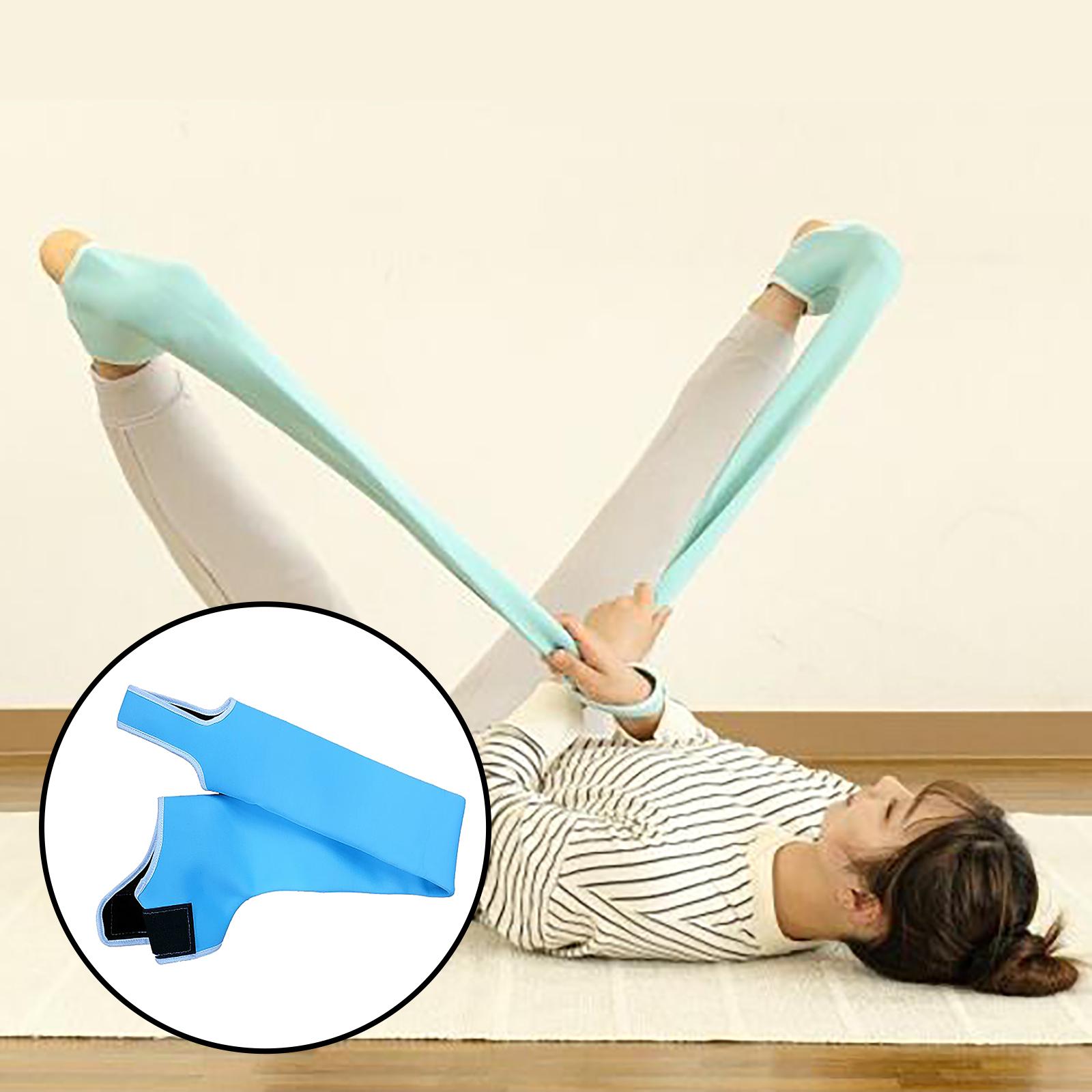 Yoga Stretchriem Met 6 Lussen – Voor Been- En Voetstrekking, Plantaire Fasciitis, Hamstring En Kuitspieren – Inklapbaar Met Opbergtas