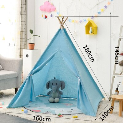 Play Tent Wigwam Child Toy Teepee Room Decoration Portable 1.8M Children's Tents Tipi Play House Kids Cotton Canvas Indian: 5