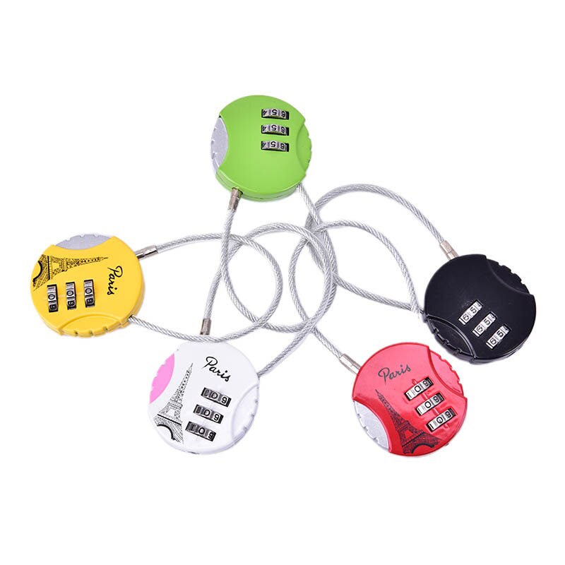3-Digit Password TSA Steel Wire Lock Customs Code Lock for Travel Suitcase Luggage