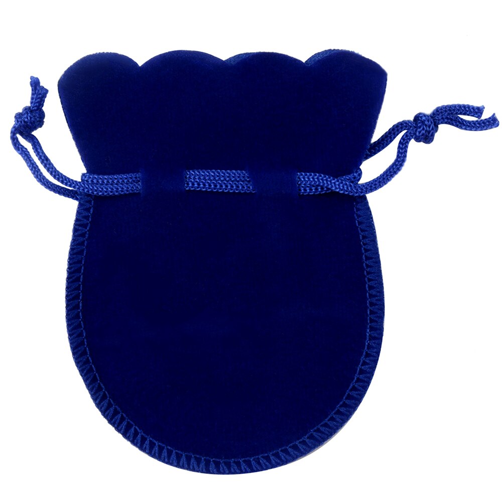 50 kpl/pussi korupakkaus pyöreä samettipussi 7 x 9cm korulaukkua kiristysnyöripussit &amp; pussit: Tummansininen