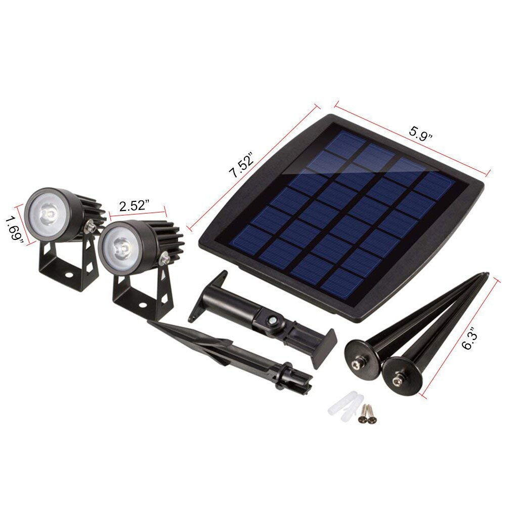 Solar Light LED Floor Lighting Solar Powered LED Landscape Garden Light Dusk To Dawn Automatic For Backyard Driveway