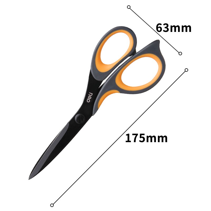 Deli 6027 77757 stainless steel large scissors household multi-functional office tailor's hand scissors tailor's scissors: 175mm