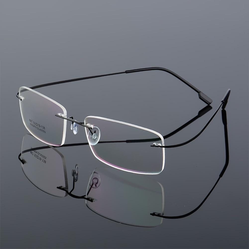 Men Women Rimless Reading Glasses Memory Titanium Clear Eyeglasses Magnetic Presbyopic Eyeglass +1.0 +1.5 +2.0 +2.5 +3.0 +3.5