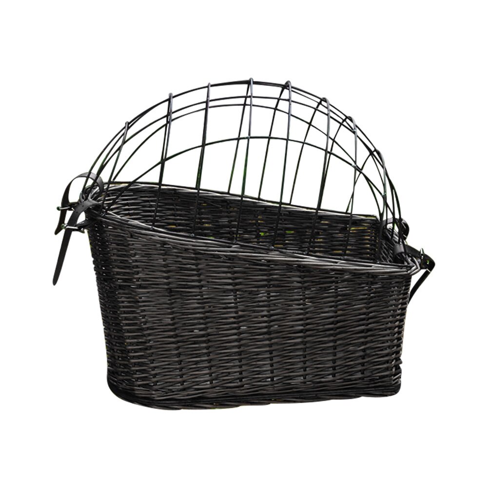 Cat Dog Bicycle Front Handlebars Basket Pets Seat Wicker Woven Bike Basket Small Pet Carrier Cycling Accessories Shopping Basket: C