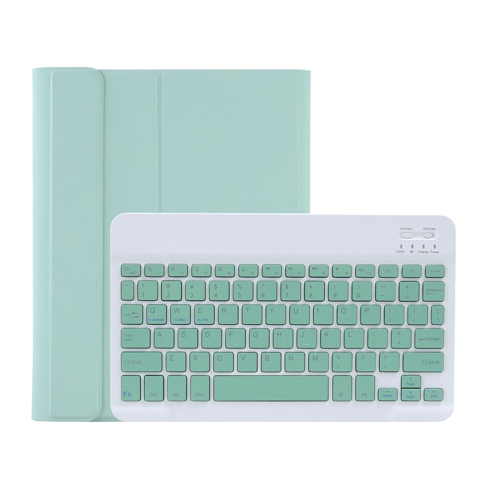 Remova Draadloze Blebluetooth Toetsenbord Coque Voor Ipad Pro 10.2 Inch Tablet \ Ipad 10.2 Inch Candy Kleur Met Pen slot: Groen