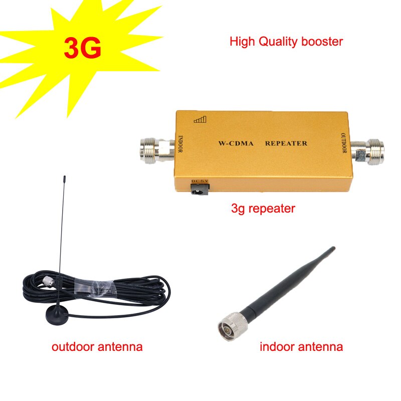 Mini 3G 2100 W-Cdma Repeater Mobiele Telefoon Umts 3G Signaal Booster Wcdma 2100Mhz Mobiele Telefoon signaal Repeater Versterker + Antenne