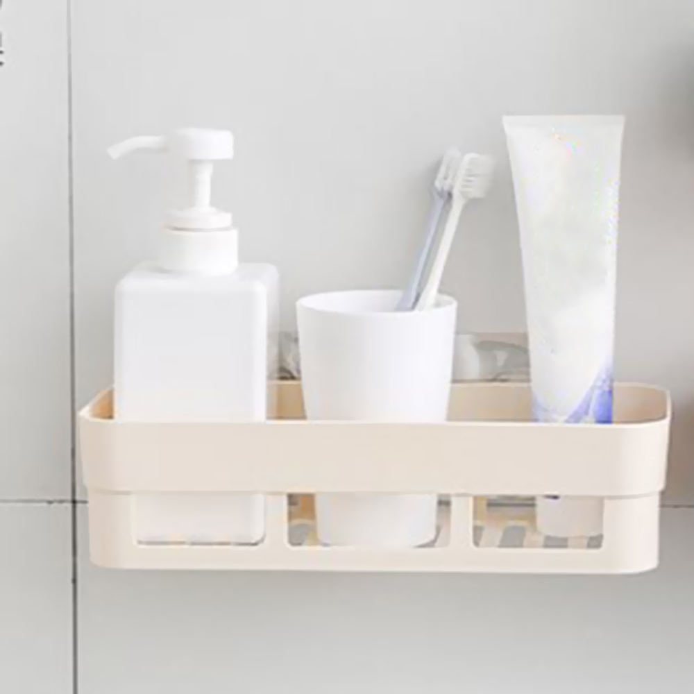 Self-Adhesive Bathroom Storage Shelf Punch-Free Kitchen Toilet Wall Hanging Storage Rack Household Kitchen Bathroom Organizer