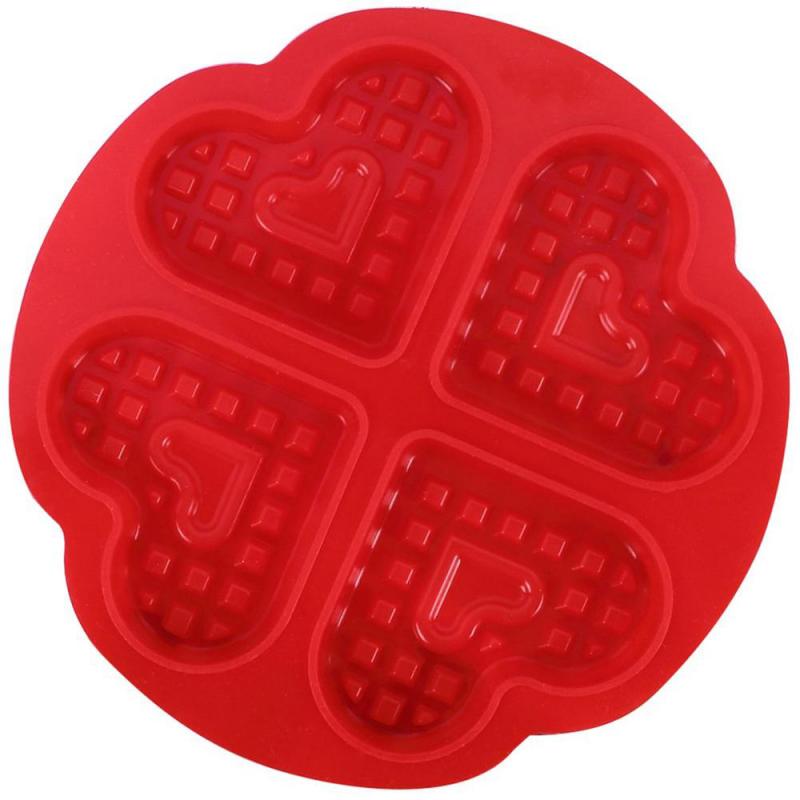2/1Pc Liefde Vorm Wafel Mallen Non-stick Cakevorm Makers Siliconen Bakvormen Mal Mini Liefde Vorm keuken Koekjes Bakvorm: Default Title