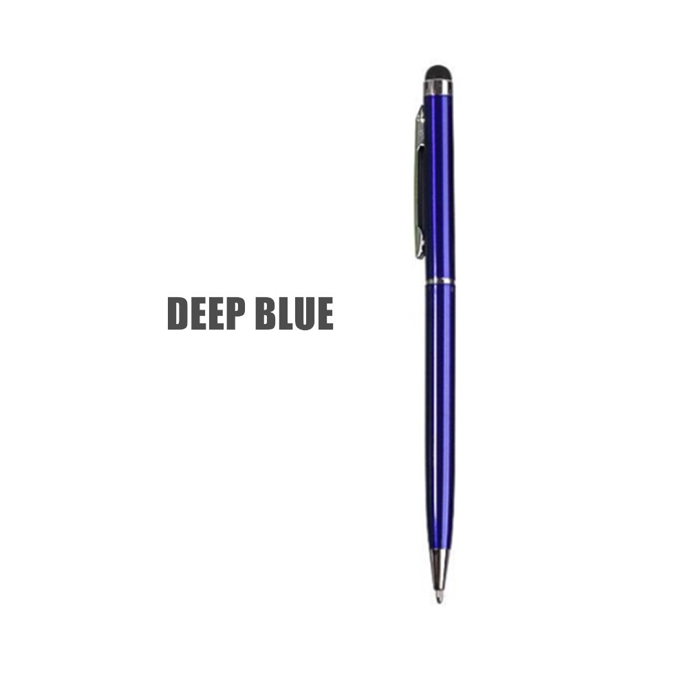 Colors Universal Touch Pen 2 in 1 Stylus Drawing Pens Screen Capacitive Screen Caneta for Tablet Phone Pencil Accessories: Deep Blue