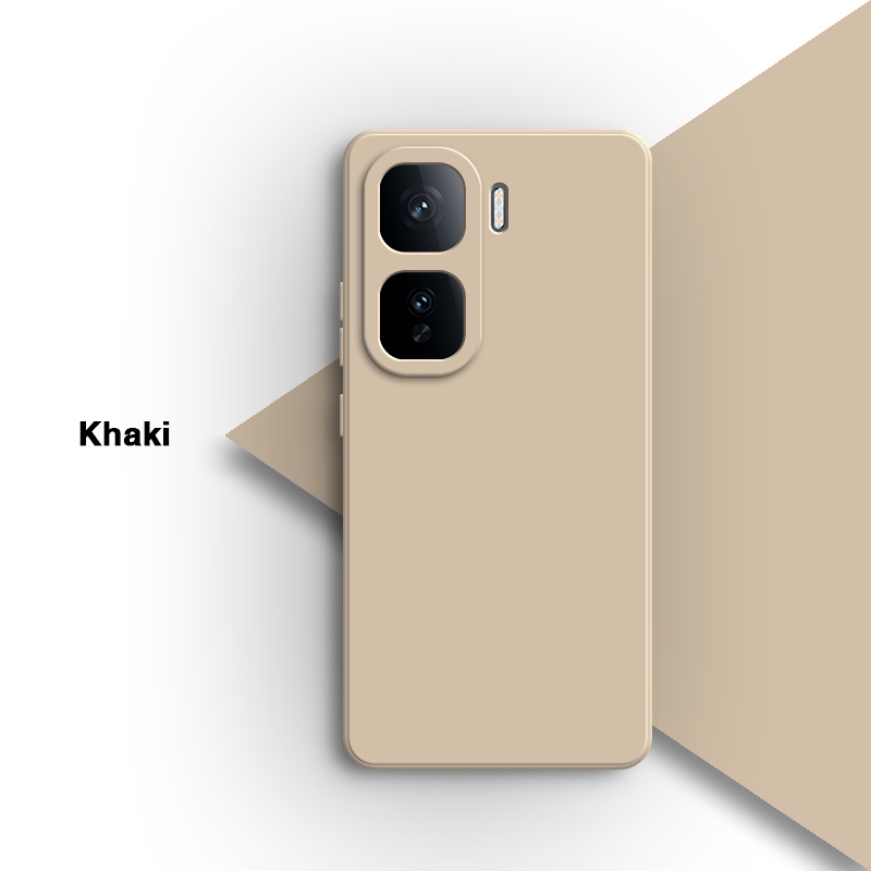Phone Case for vivo iQOO Neo 10 Neo10 Pro 10Pro 5G Simple Soft Liquid Silicone Lens Protection Shell Back Cover Original Housing: Silver / For iPhone 13
