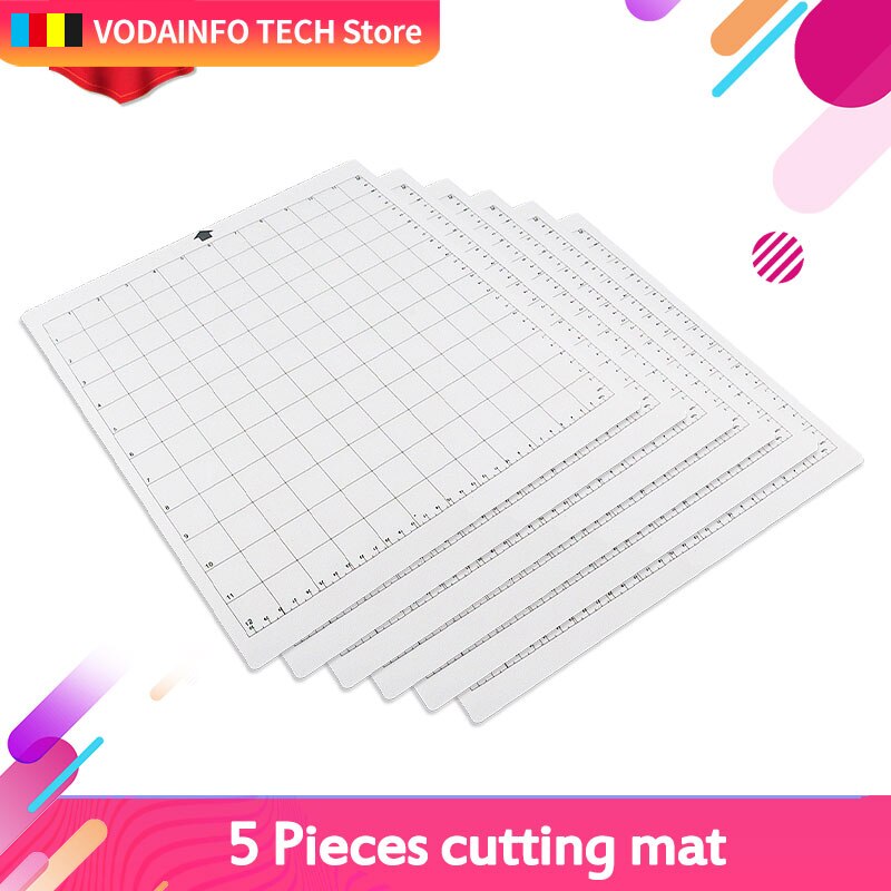 3pcs Replacement Cutting Mat Transparent Adhesive Mat with Measuring Grid for Silhouette Cameo Plotter Machine: 5PCS