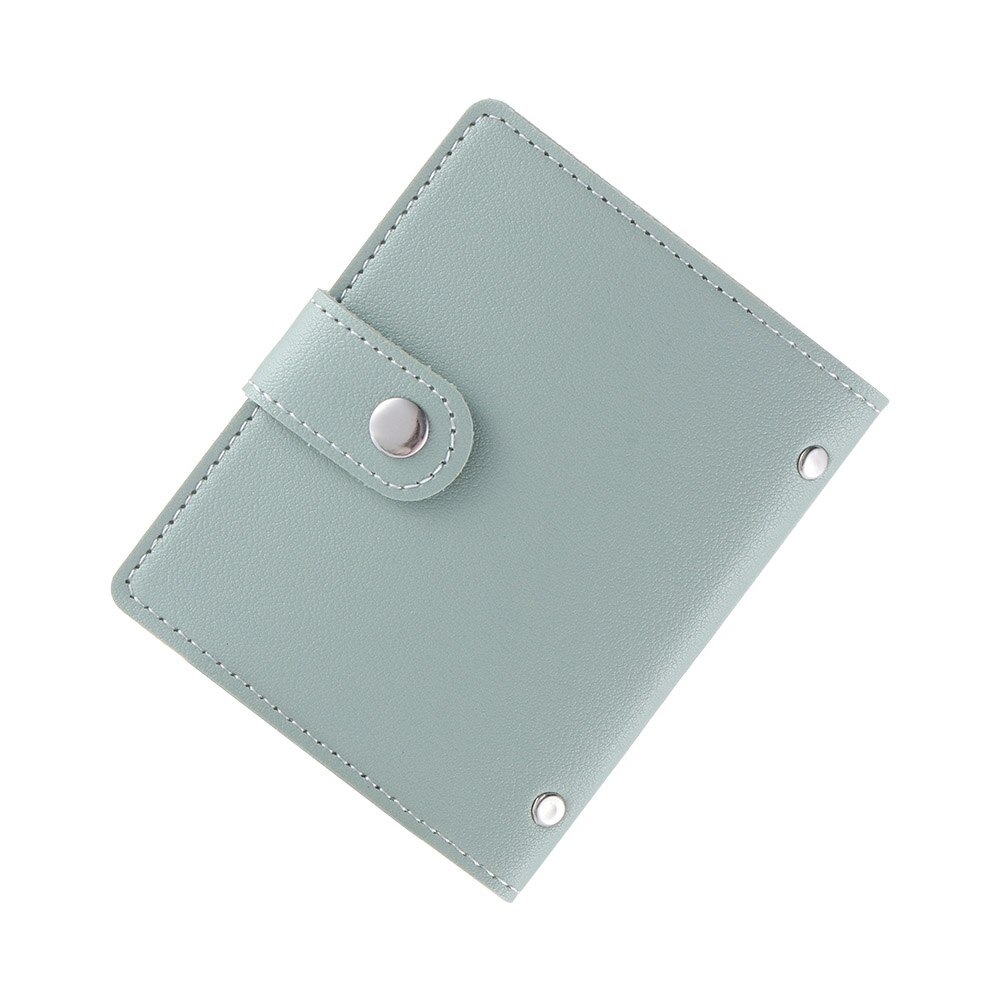 24 Card Slots Business Card Holder PU Leather Plastic Candy Color Korean Passport Bag Cute Card Holder Credit Card Bag: Style 2-green