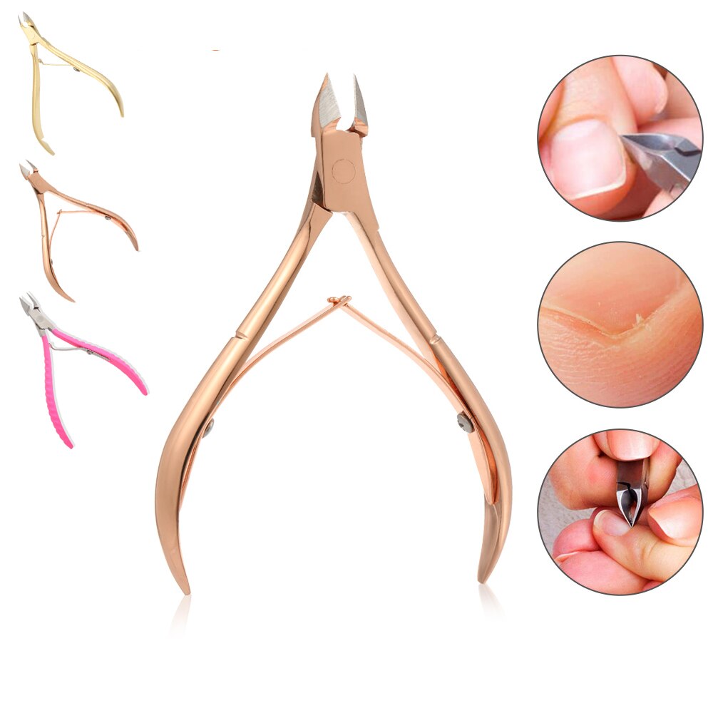 Cortaúñas , pinzas para eliminar la piel muerta, tijeras de cutícula de acero inoxidable, pinzas