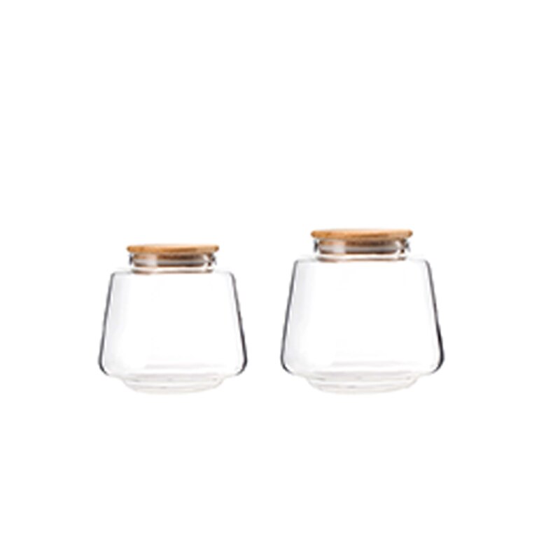 vershoudbakjes glazen potjes met deksel glass bottle Glas Opslag Noodle Opslagtank Grote Luchtdichte Tank Korrels Snacks Snoep Thee Moer Jam Hoge Borosilicate Acacia