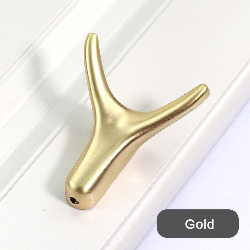 1pc Wall-Mounted Clothes Hook Cow Horn Hook Bathroom Coat Hook Bedroom Robe Hook Bathroom Accessories: GD
