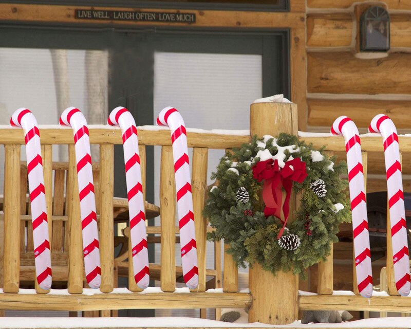 2/4/6pcs Christmas Inflatable Candy Canes Red White Candy Canes Balloons for Xmas Ornaments Christmas Tree Party Decorations