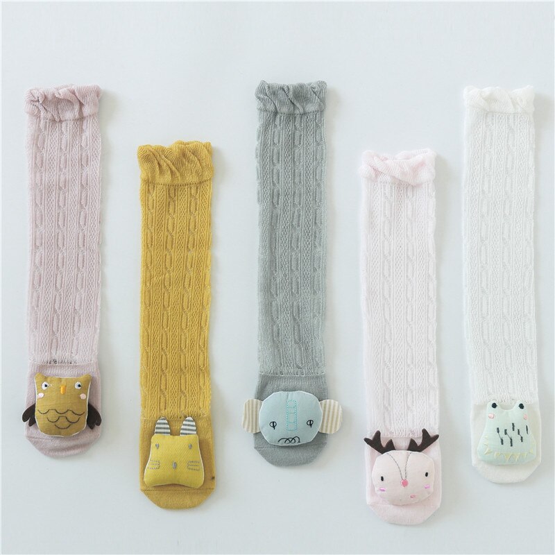 Baby Strakke Bodysuits Floor Jongen Meisje Kinderen Kinderen Zomer Ademend Anti Slip Peuter Slipper Hoge Knie Kous Baby Mesh