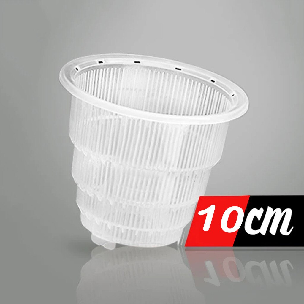 Blomstervase 10/12/15cm orkidé klar urtepotte plastik slidsede åndbare orkidékrukker havekrukker plantekasser горшок для цветов: 11cm