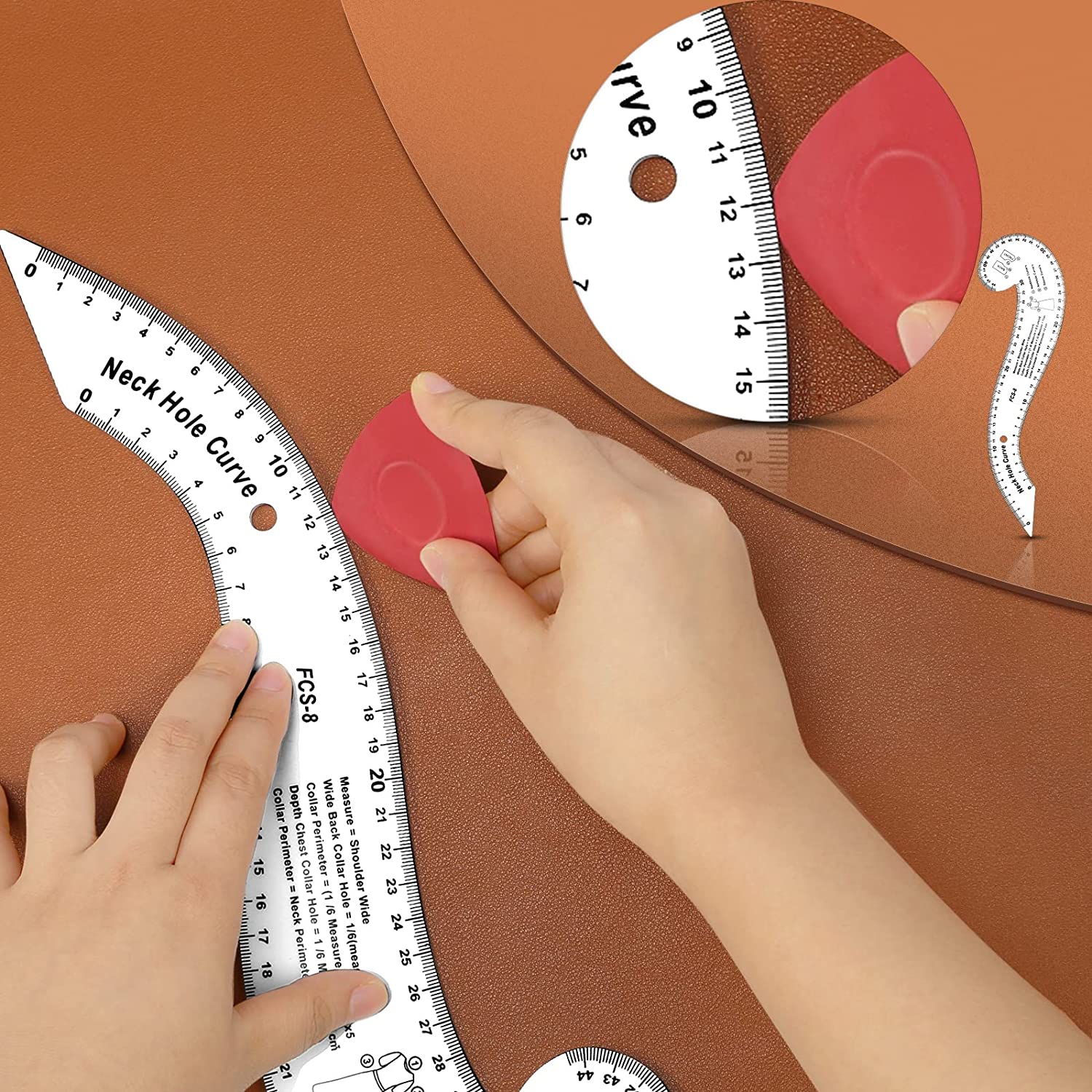 7pieceDIY sewing ruler, tailor suit, French curve ruler accessories, plastic dress curve ruler, used for sewing pattern