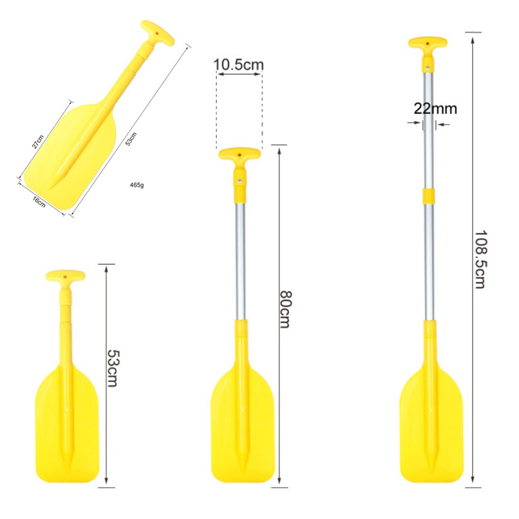 Kayak Paddles 3 Grade Adjustable Raft Rubber Dinghy Inflatable Boat Oars Yellow