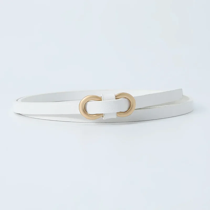 PU-leer damesmode riem metalen knoopgesp Tailleband Buikband voor jurkjeans: Donkergrijs