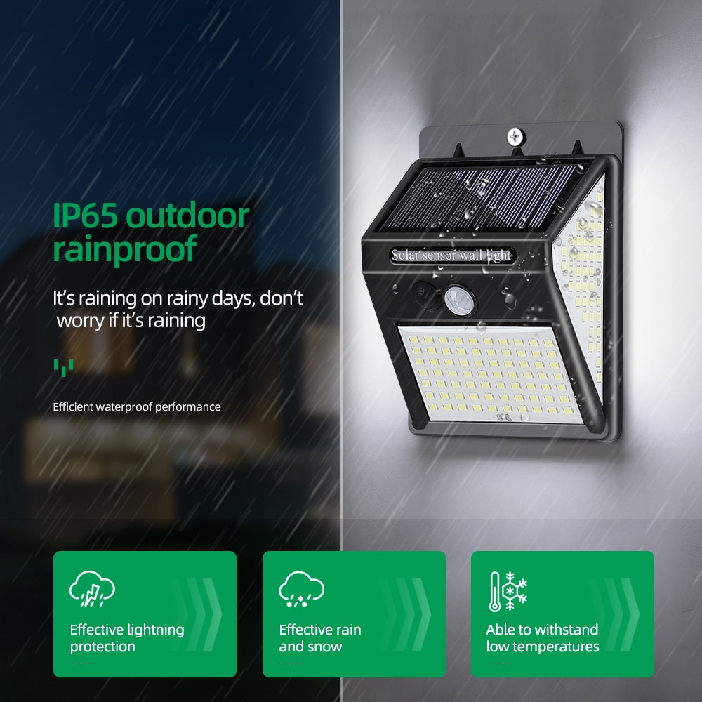 30/100/140 LEDs Solar Light Outdoors Solar Lamp Powered Lights 3Modes Waterproof Motion Sensor Wall Solar Lights Garden Sunlight