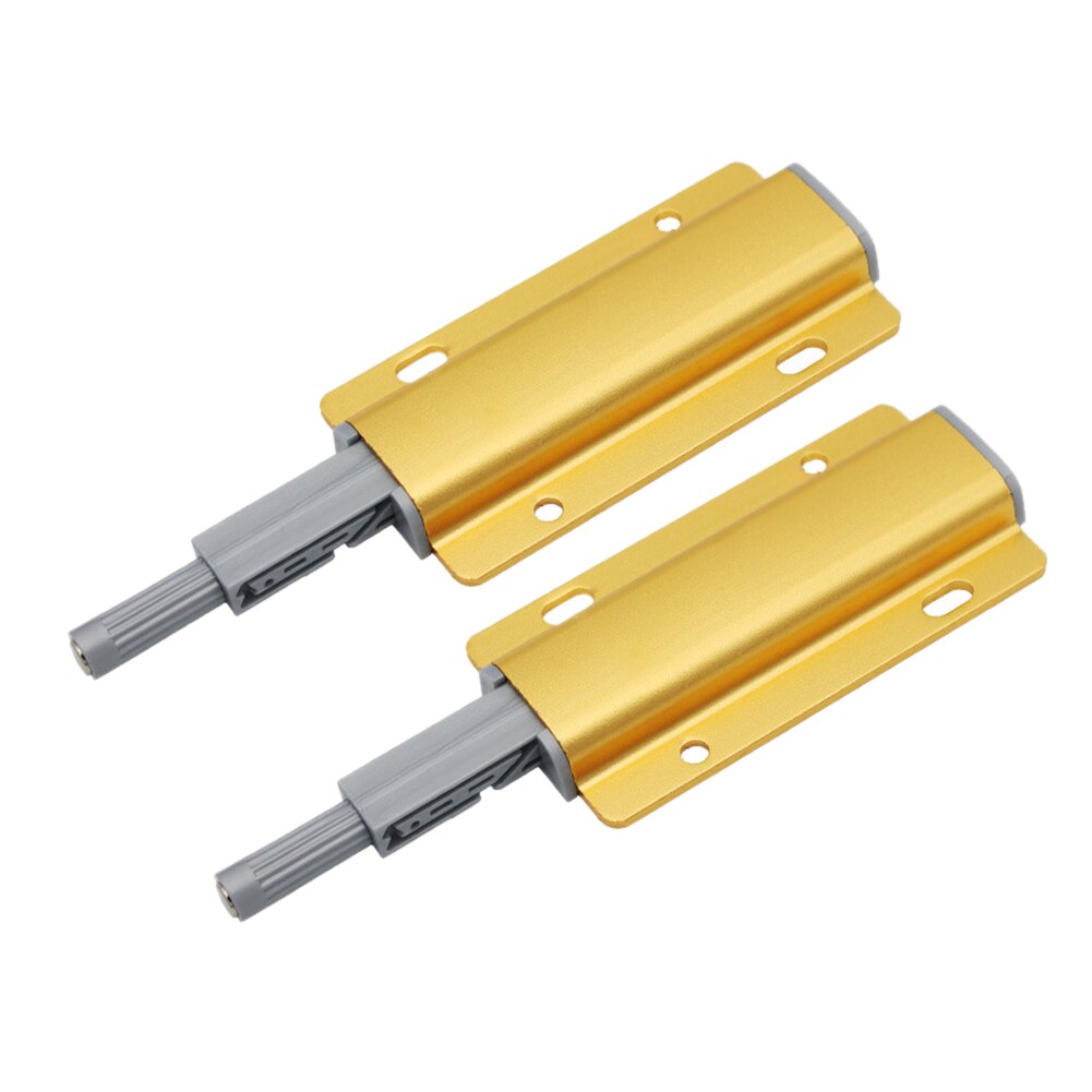 2pcs Magnet Catch Closure Drawer Magnetic Push To Open Wardrobe Home Aluminum Alloy Hotel Hardware Cupboard Cabinet Door Latch: Gold