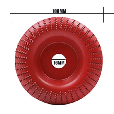 16mm/22mm Grinder Wheel Disc Wood Angle Grinding Wheel Abrasive Disc Tools Rotary Disc Sanding Wood Carving Tool: red 16 100mm