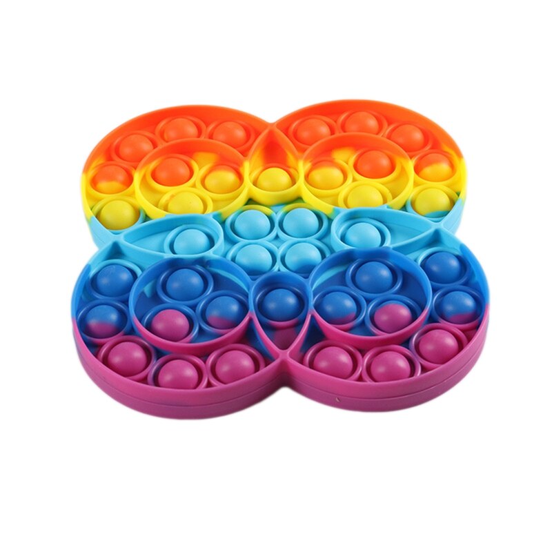 Rainbow Color Luminous Desktop Game Educational Toy Kids Early Learning Sensory Bubble Toys Adult Stress Relief Toys: Normal-11