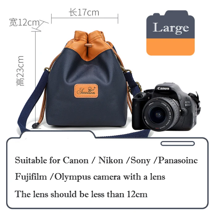 Odporna na wstrząsy torba na aparat do Fujifilm XT5 XT4 XT3 X-E3 XE4 XS10 X100F XA5 Olympus E-M5 II EM5III EM10 EP7 etui pokrowiec ochronny: Lawenda