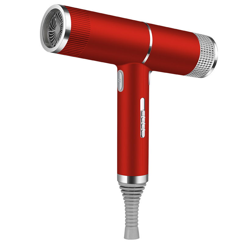 Negative Ion Hair Dryer Powerful Anion Cold Wind Fast Dry Constant Temp Snowflake Button Blower anti-static Hair Tools: Red / US