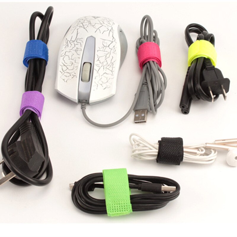 1pcs/6pcs Reusable Cord Organizer Keeper Holder, Fastening Cable Ties Straps for Earbud Headphones Phones Wire Wrap Managemen