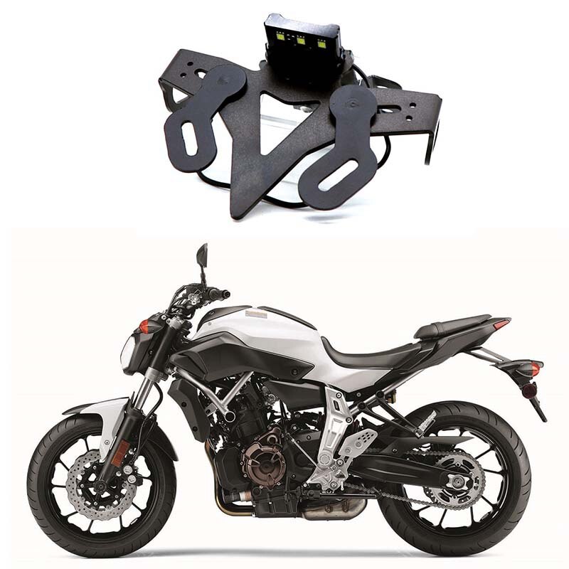 Motocicleta guardabarros eliminador de soporte para placa de matrícula para Yamaha MT 07 MT-07 FZ 07 FZ-07