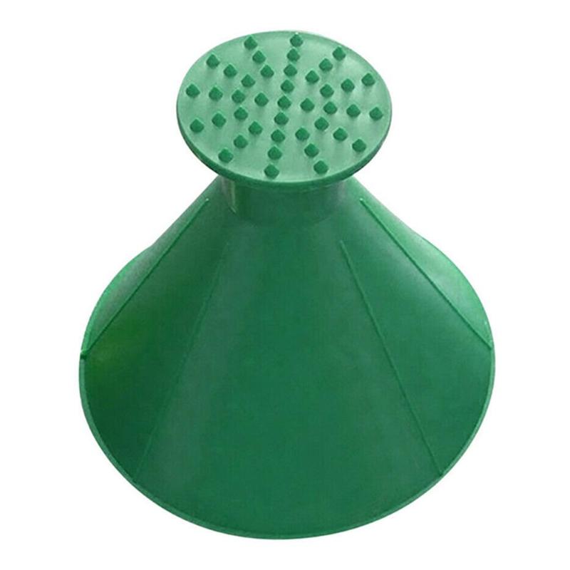 Auto Car Magic Window Windshield Car Ice Scraper Shaped Funnel Snow Remover Deicer Cone Deicing Tool Scraping ONE Round: 14.5cm green