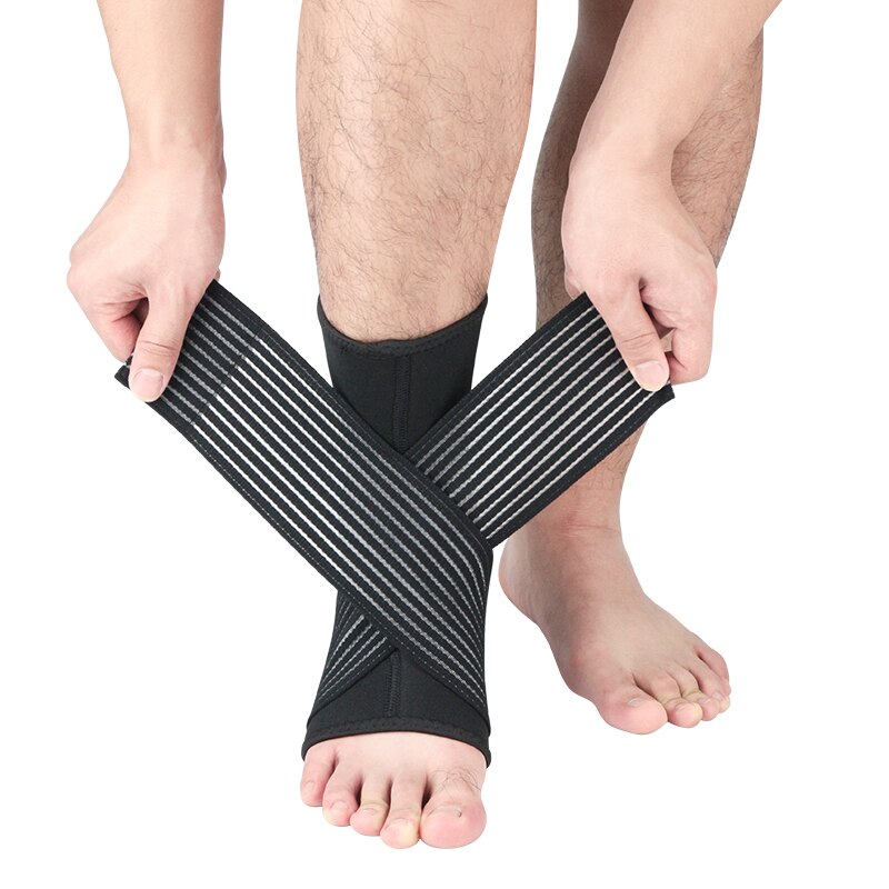 1Pcs Ankle Compression Leg Strap Ankle Support Brace Elastic Protection Foot Bandage Sprain Prevention Sport Fitness Guard Band