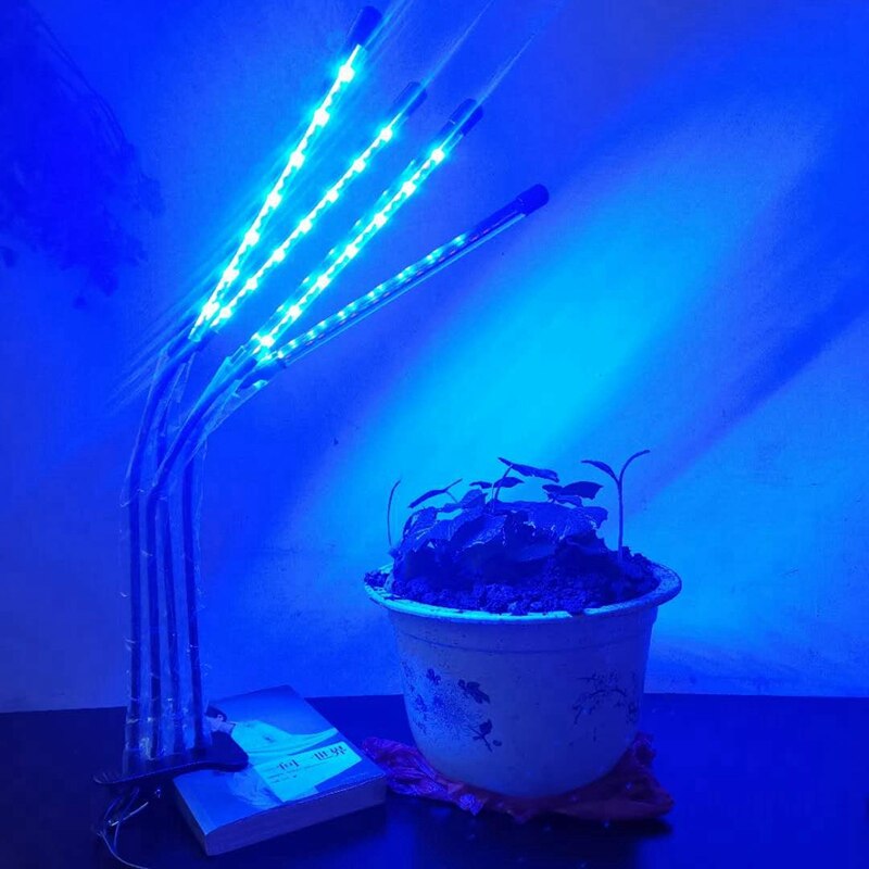 Led-plantenlamp 30 meter afstandsbediening vierkoppige plantengroeilamp usb binnenbloem vetplant clip groeilamp