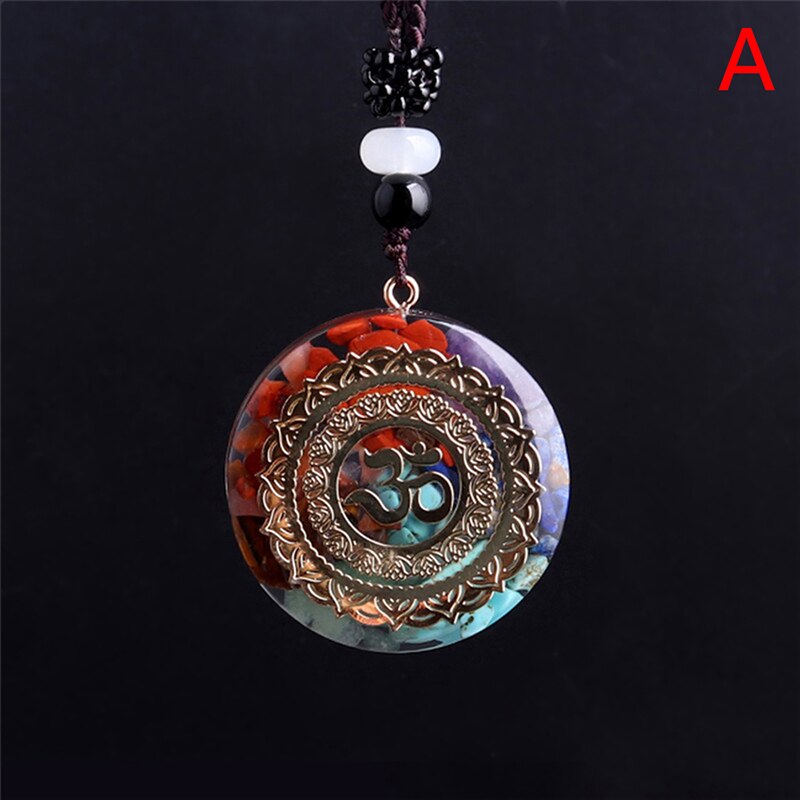 Orgone Energy Pendant Om Symbol Necklace 7 Chakra Healing Energy Necklace Meditation Jewelry Handmade: A