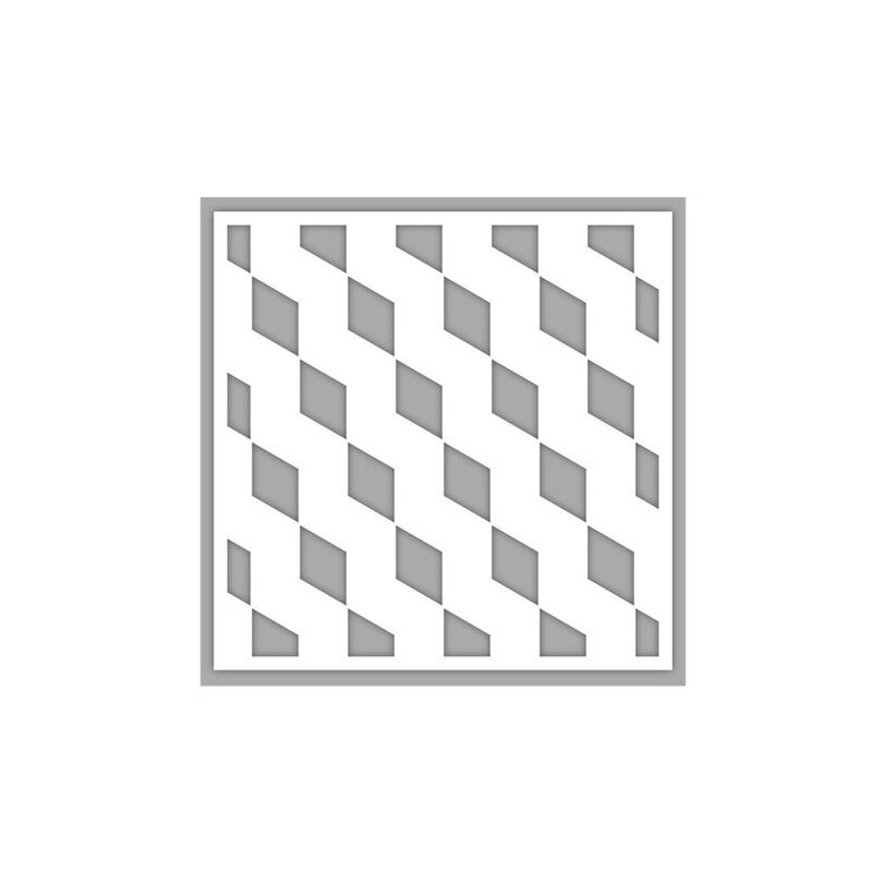 Plastic Stencil Diamond Shape Rose Bloem Stippen Muur Vorm Scrapbook Kaart Maken Diy Ambachten Stencil 12: 6