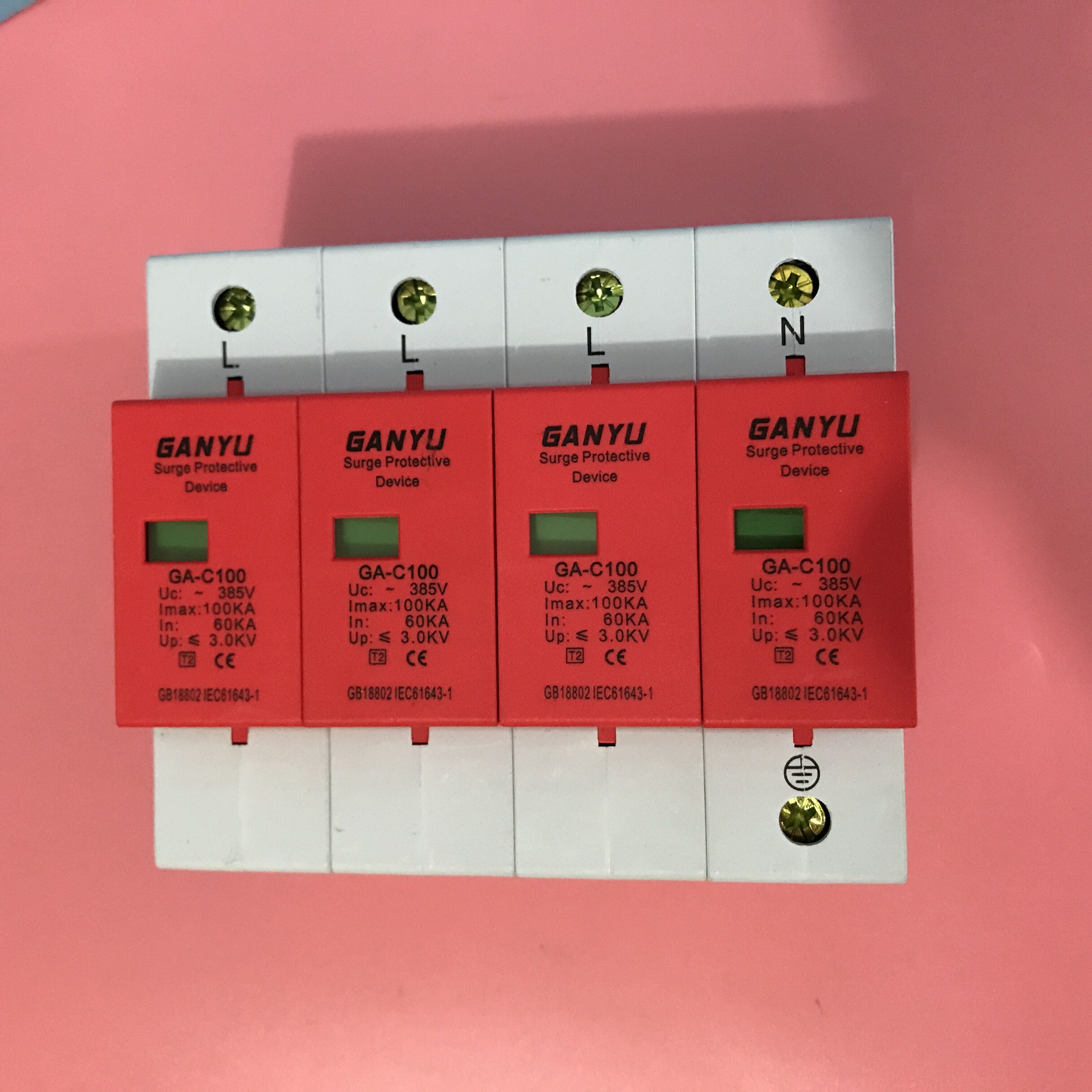 Three-phase Power Surge Protector Surge Protector 4P 380V Lightning Arrester 60-100KA Surge Protector