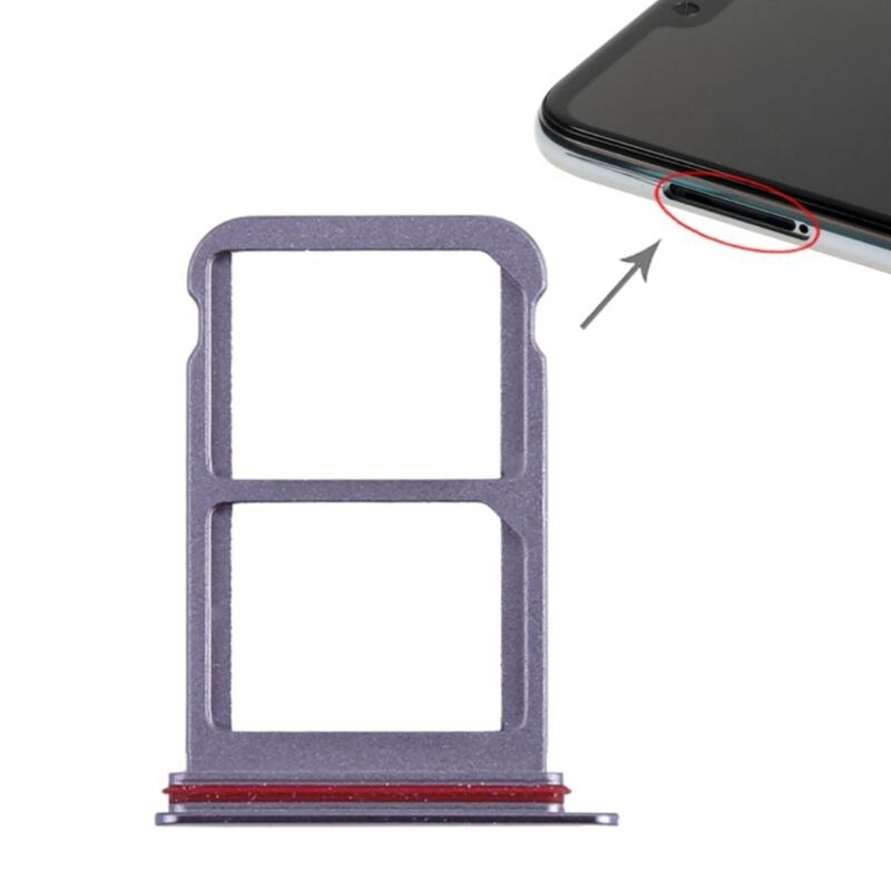 SIM Card Tray Double Slot Holder Container Carrier Adapter Replacement Metal for Huawei P20 Pro X6HA