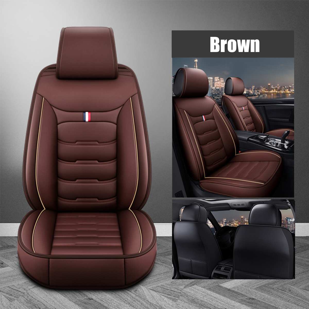 Pu Leer Auto Accessoires Auto Stoelhoezen Set Universele Front Stoelhoezen Kussen Interieur Auto Stoel Stoelen Protector Mat: Type4