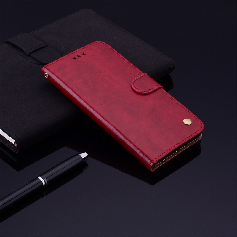 Leather Wallet Flip Case Voor Samsung Galaxy A31 Case Kaarthouder Magnetische Boek Cover Voor Samsung A31 Een 31 SM-A315F case Coque: Red-2